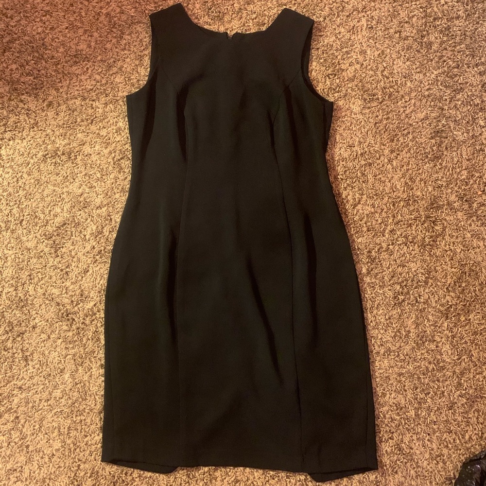 All black sleeveless dress